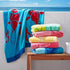 Renee Taylor Crayfish Velour Beach Towel - Blue/Red